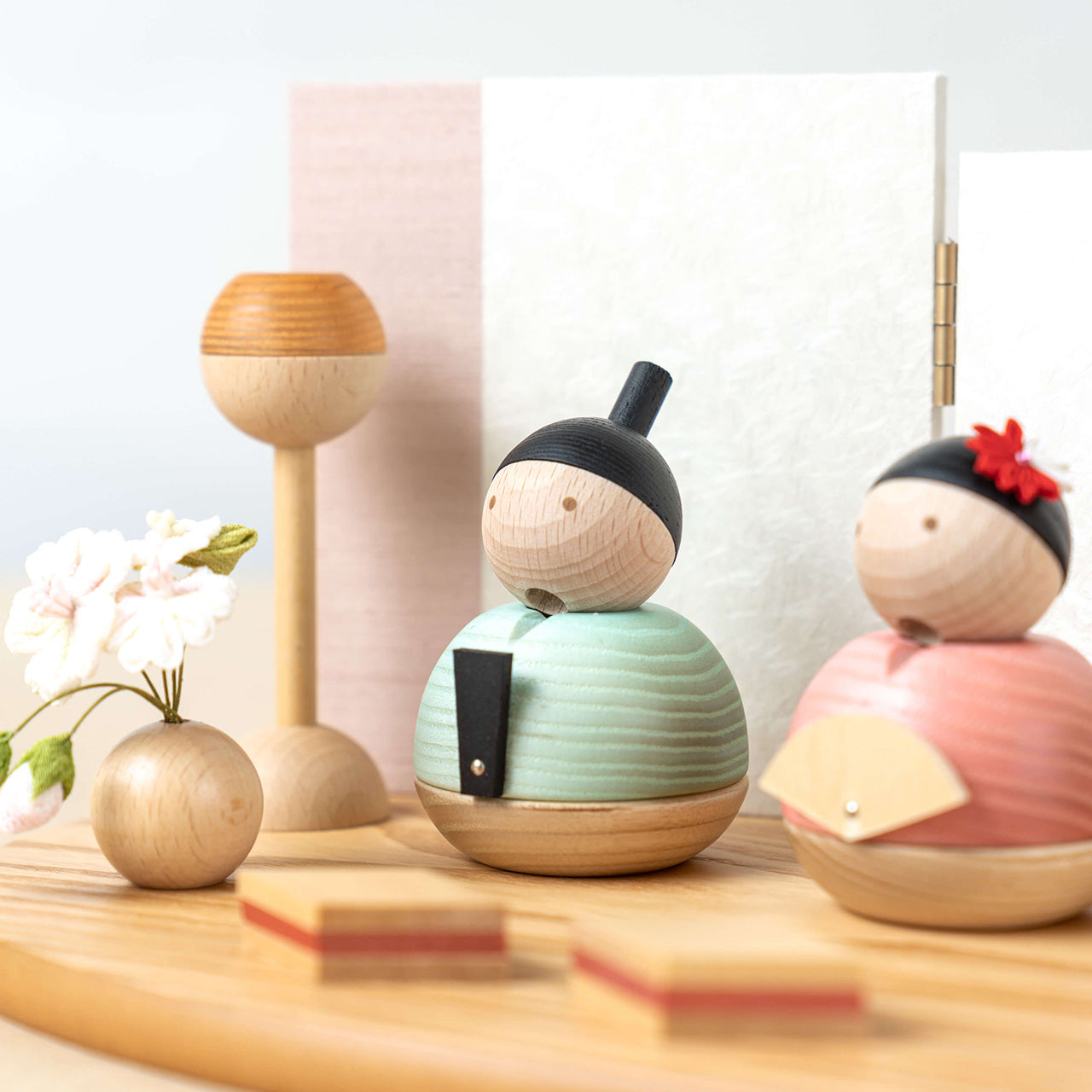 ことの木製ひな人形 つるし飾り NP平台
