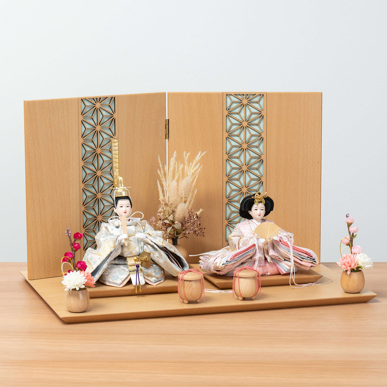 ことのひな人形 そら 麻の葉 平台 立花P付