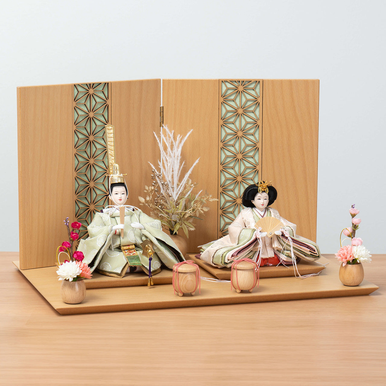 ことのひな人形 このは 麻の葉 平台 立花P付
