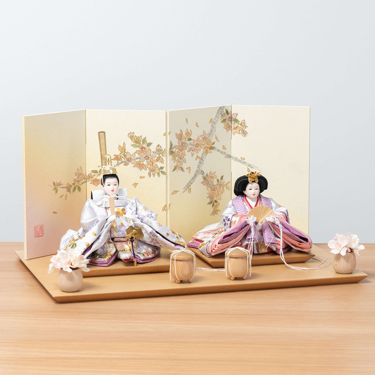 【特別価格】ことのひな人形 はな 手描桜平台
