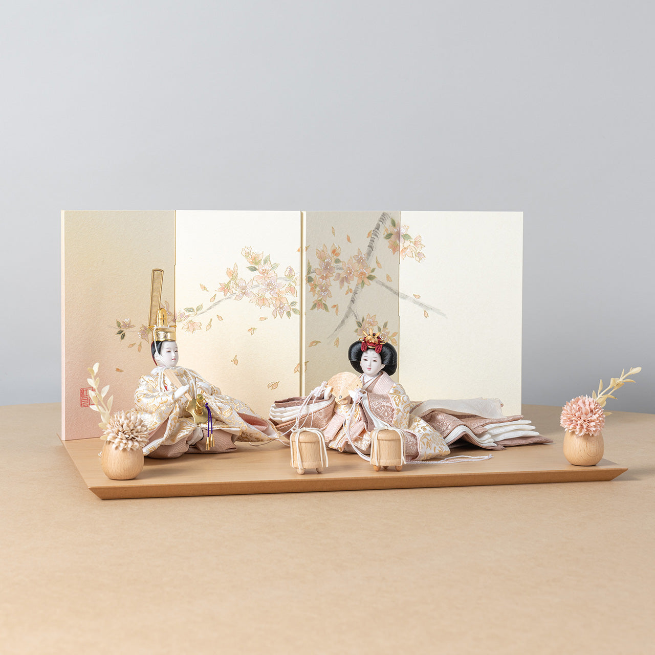 ことの平安ひな つき 手描桜 平台