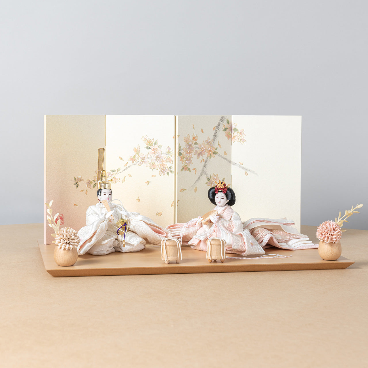 ことの平安ひな ゆき 手描桜 平台