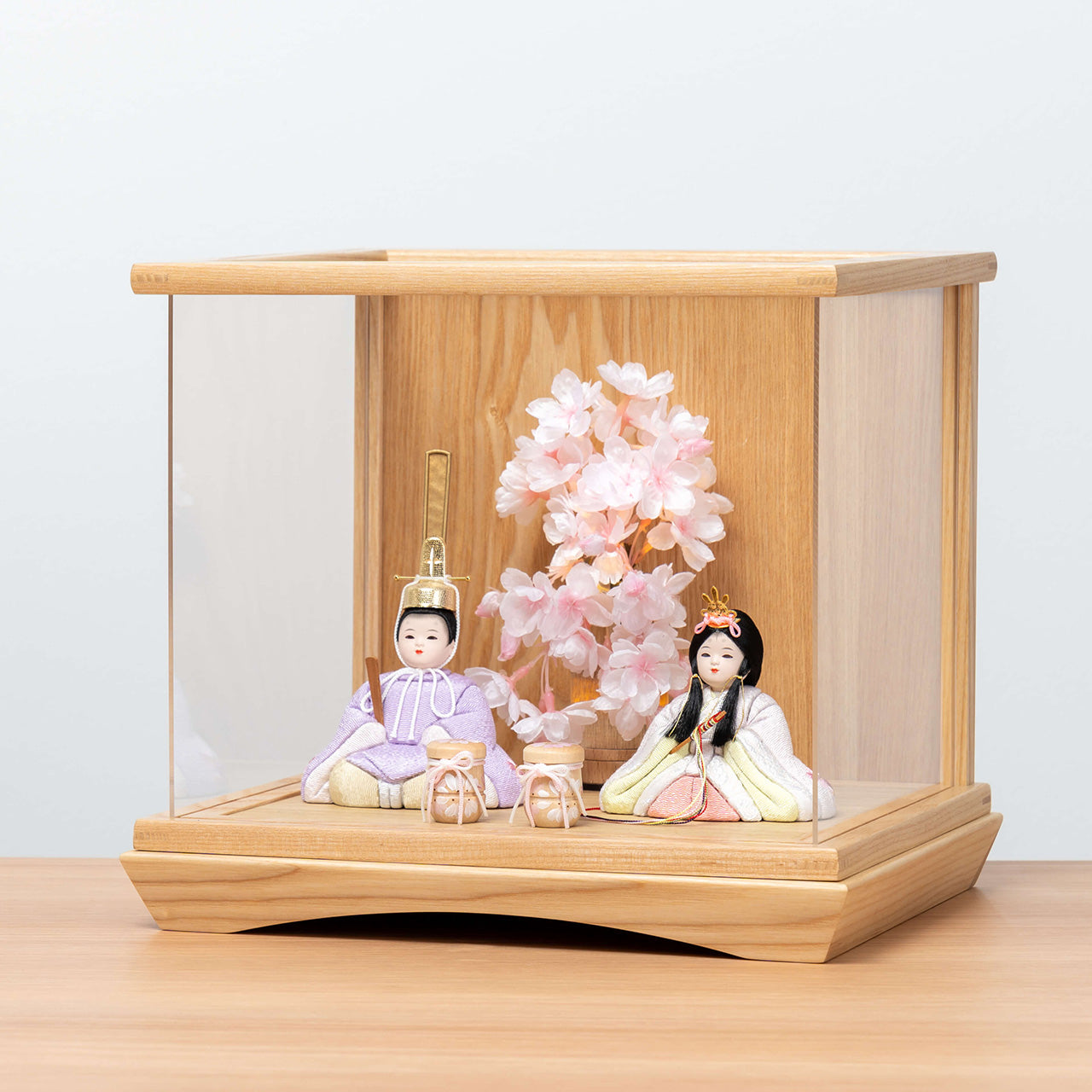 ことの木目込ひな はな ケース 灯桜付