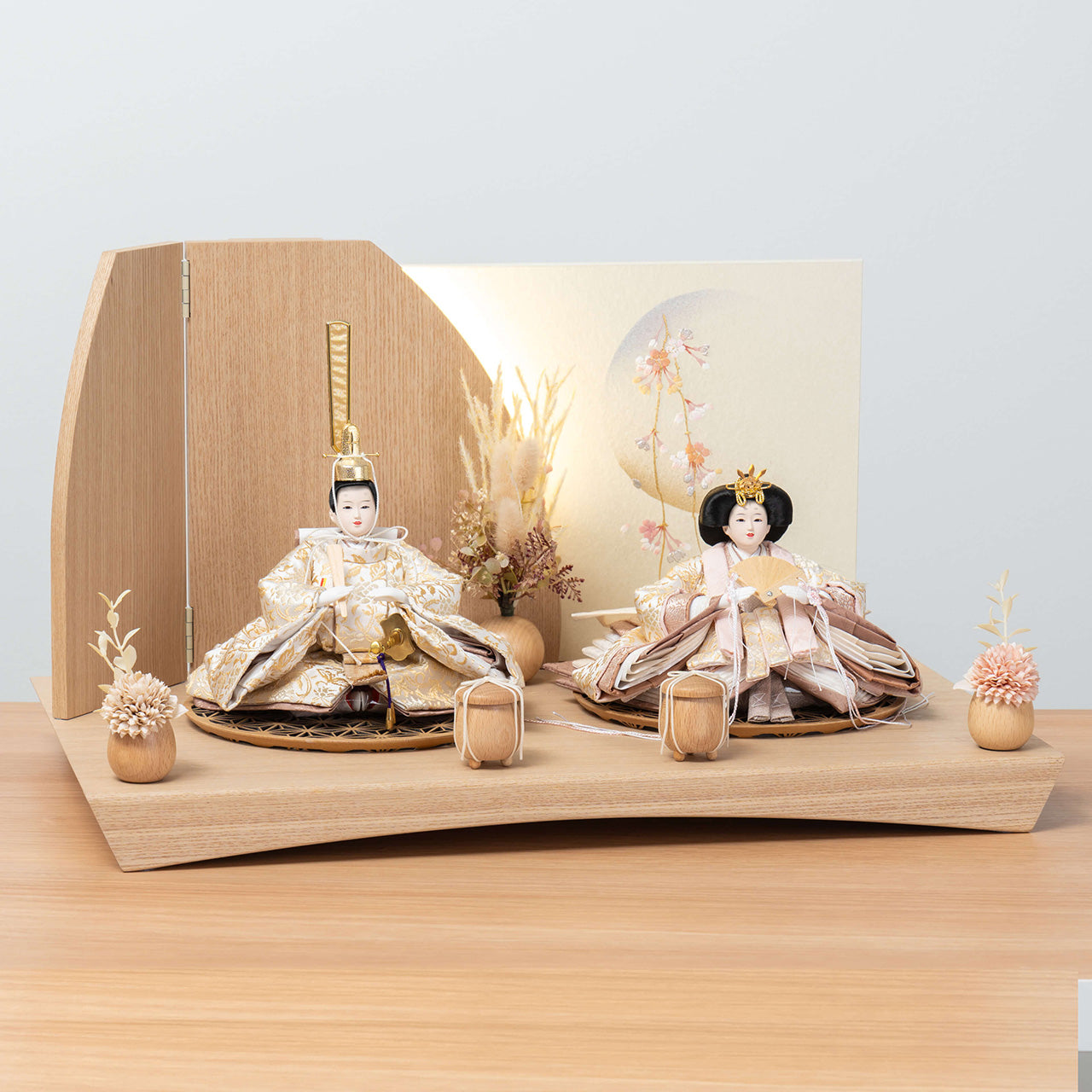 ことのひな人形 つき 灯平台 立花P付