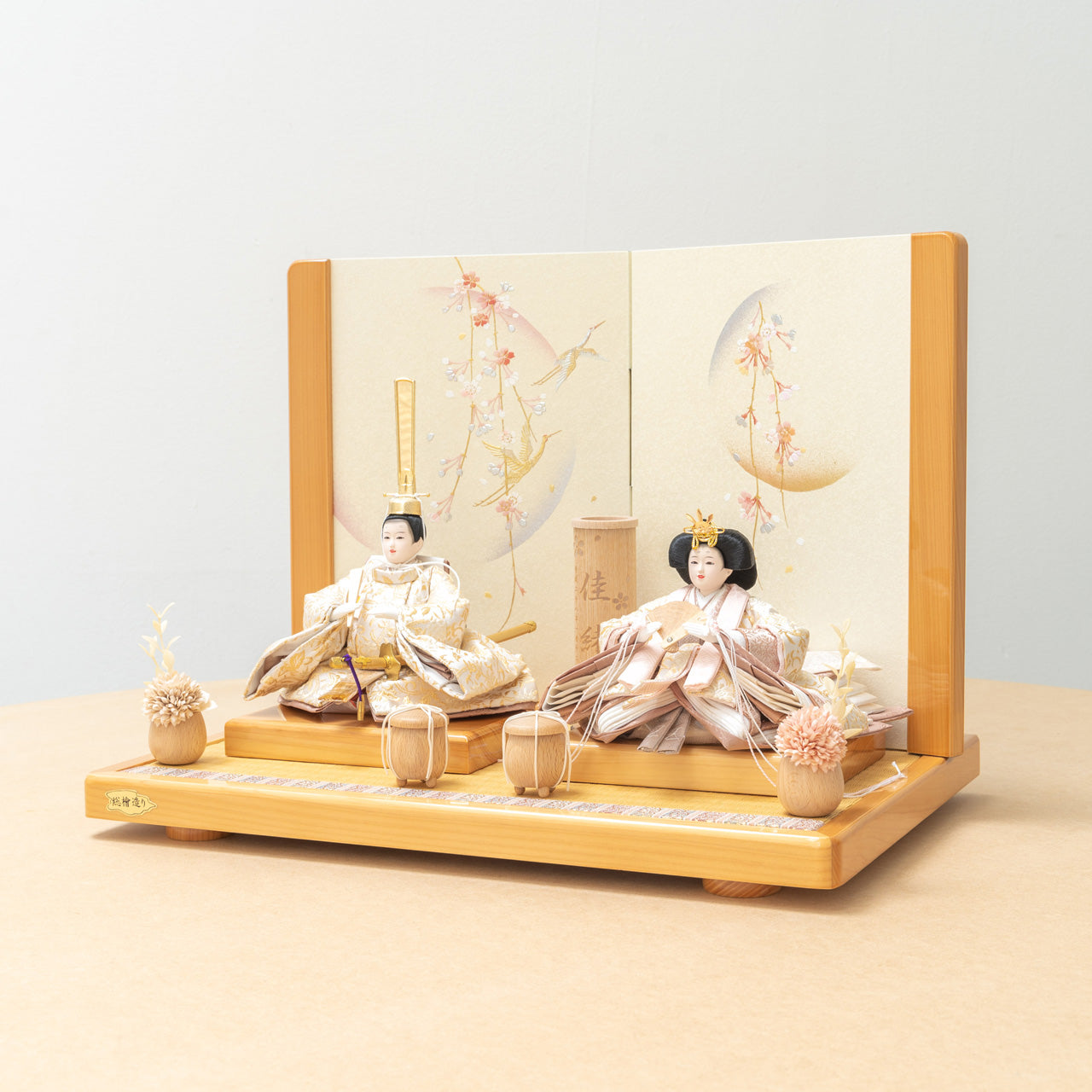 ことのひな人形 つき ひのき平台