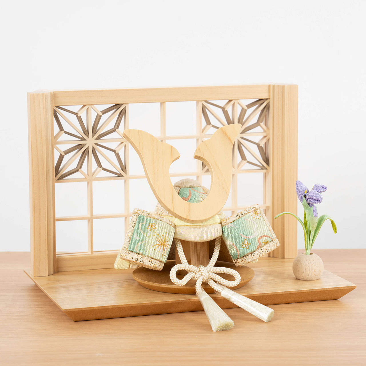 ことの木目込かぶと だいち 鍬形 組子細工 麻の葉