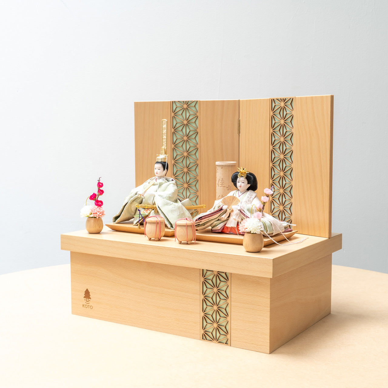 ことのひな人形　このは　麻の葉　収納
