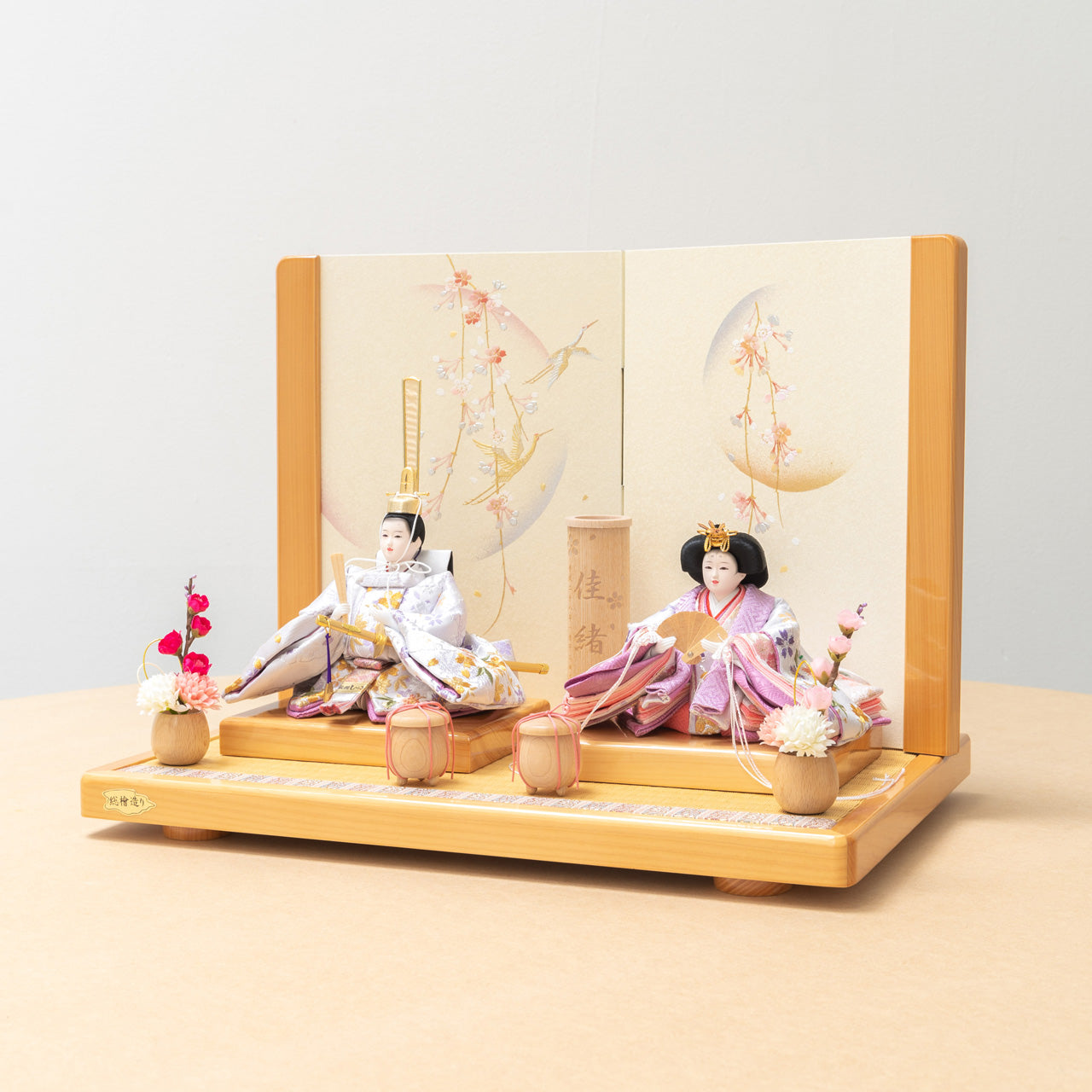【早割】ことのひな人形　はな　ひのき　平台