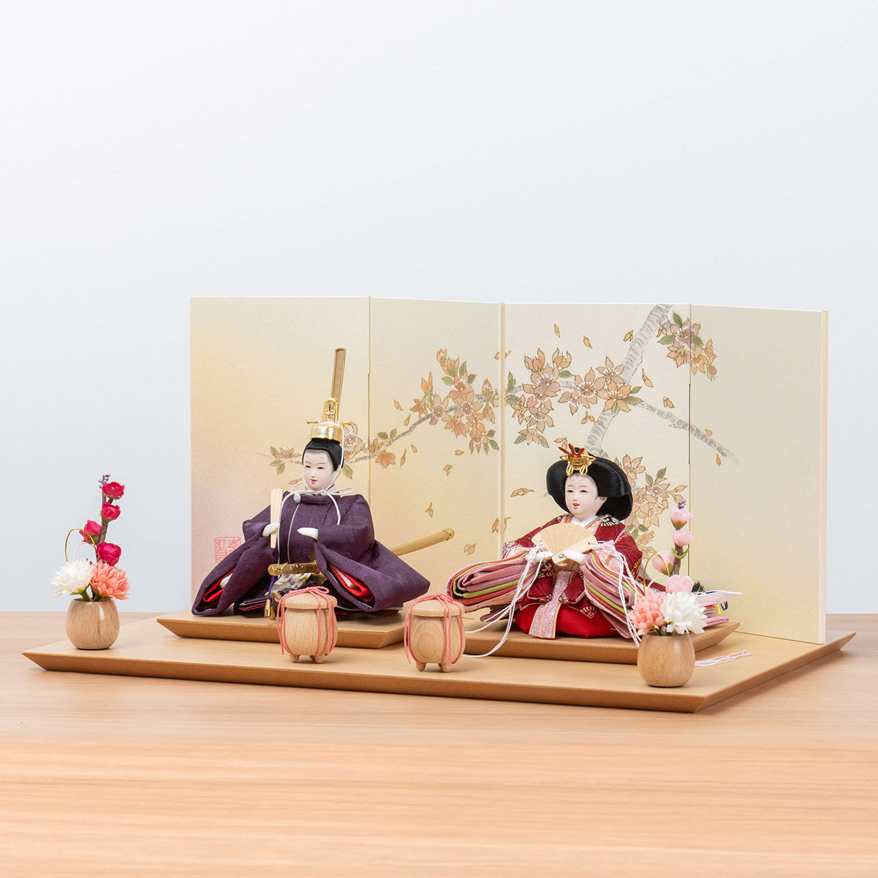 ことのひな人形　あかね　手描き桜平台