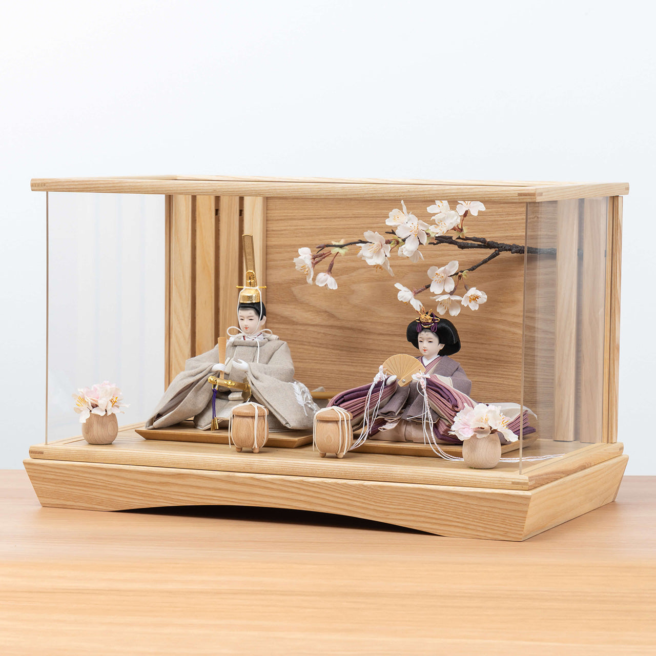 ことのひな人形　かれん　桜　円ケース