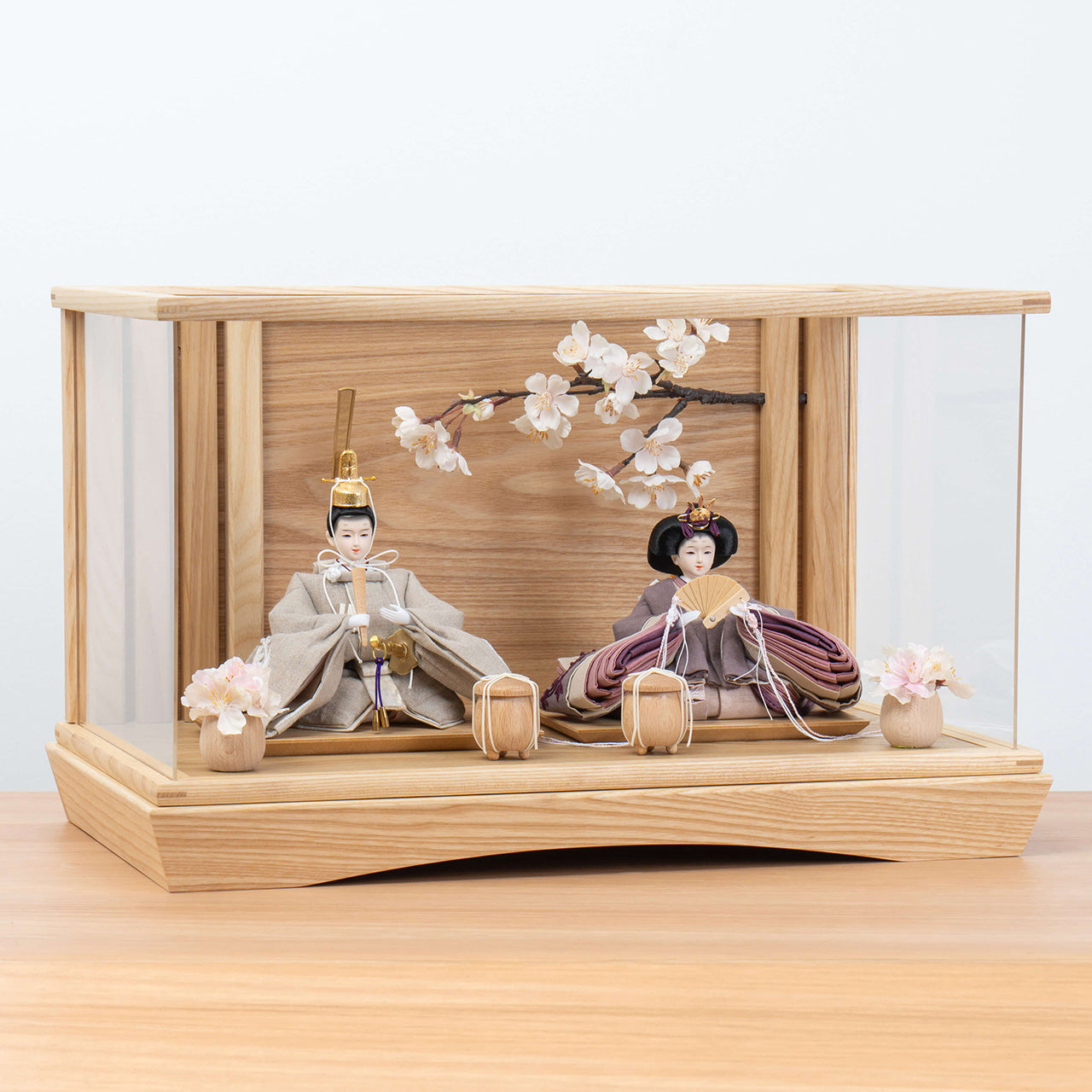 ことのひな人形　かれん　桜　円ケース