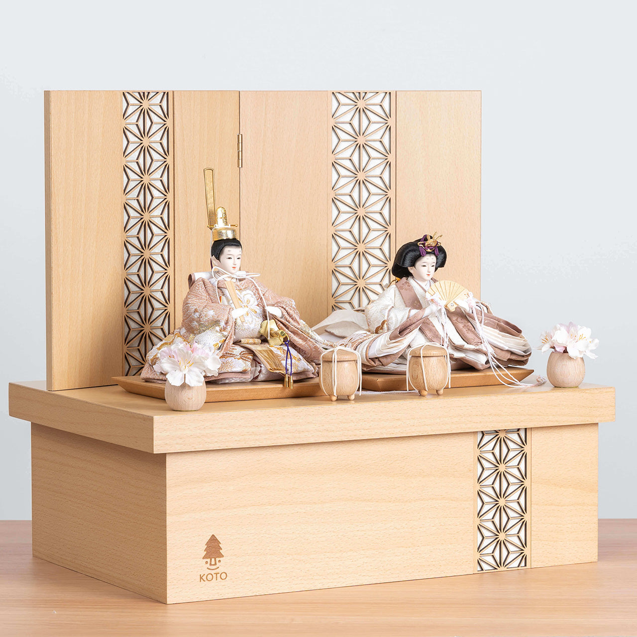 ことのひな人形　ほのか　麻の葉NN収納　白和紙