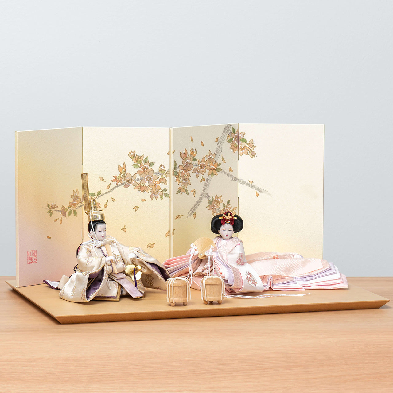 【早割】ことの平安ひな　はな　手描桜平台