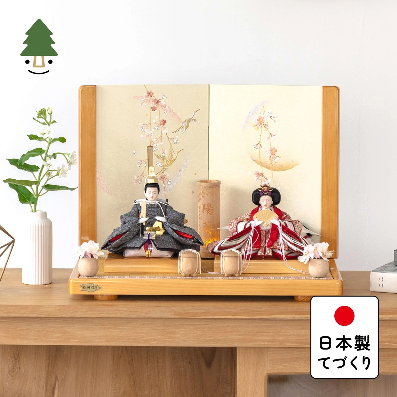 ことのひな人形　ろまん　ひのき平台