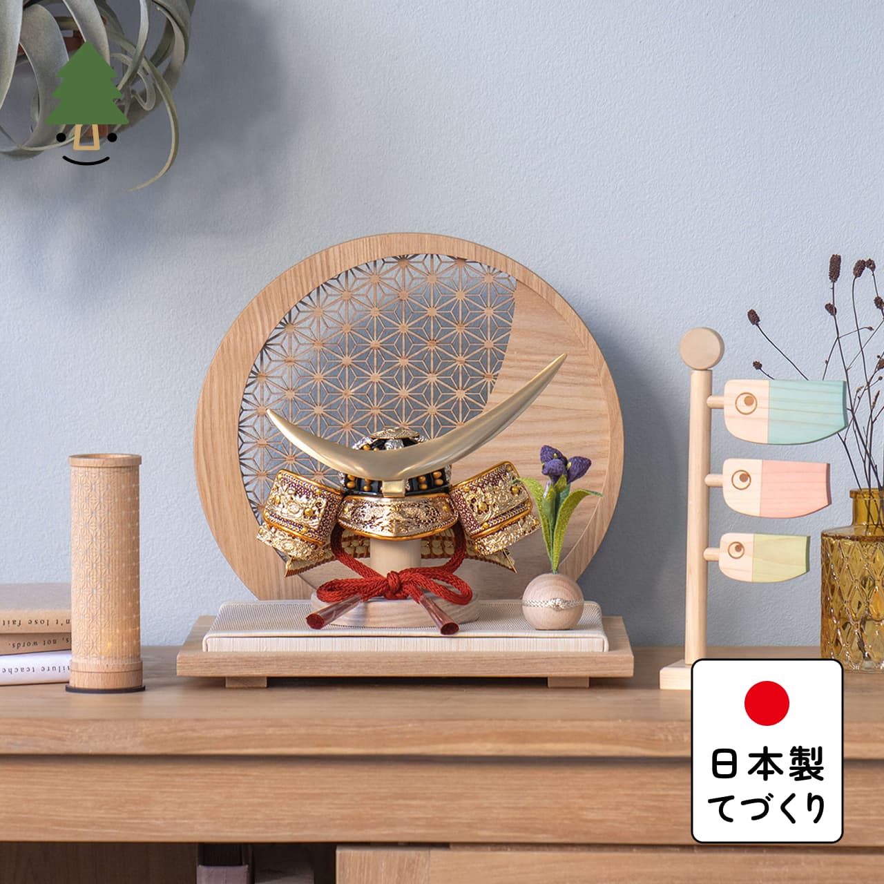 KOTO×悠雅コラボ兜　伊達政宗　麻の葉　円形N衝立