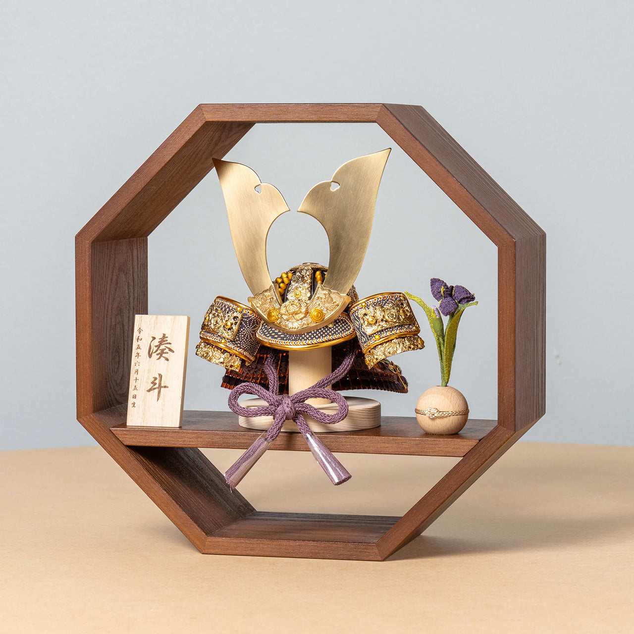 KOTO×悠雅コラボ兜　金大鍬　八角　ブラウン