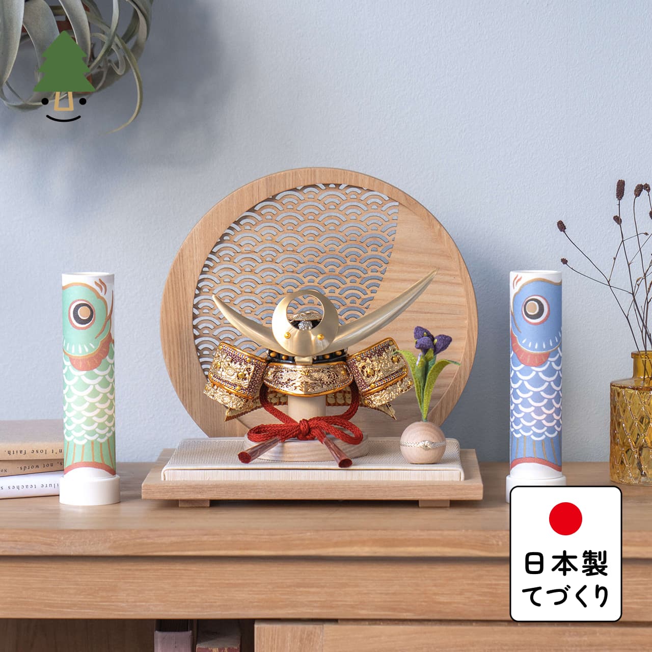 KOTO×悠雅コラボ兜　上杉謙信　青海波　円形N衝立