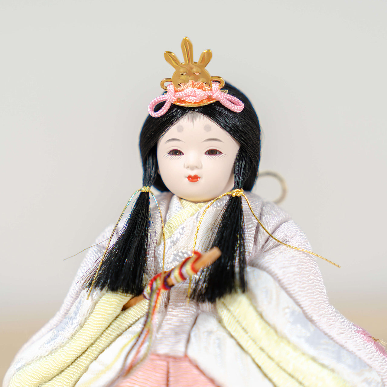 ことの木目込ひな　はな　麻の葉　平台