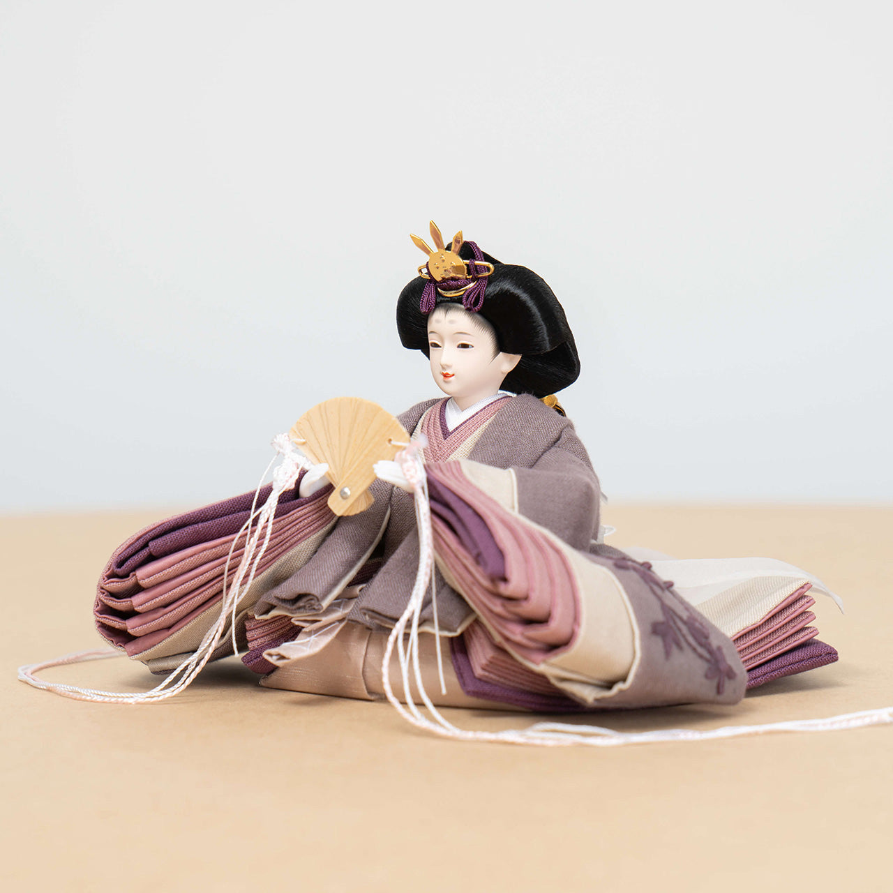 ことのひな人形　かれん　麻の葉収納　NN　ピンク和紙